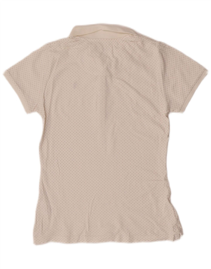 Refrigue Polo para mujer UK 10 Small White Argyle/Diamond Cotton