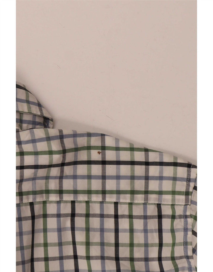 Barbour Camisa Entallada De Algodón Blanco Medio Para Hombre