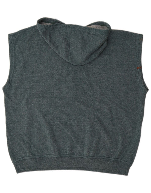 DIADORA Jersey con capucha sin mangas para hombre Large Azul Algodón