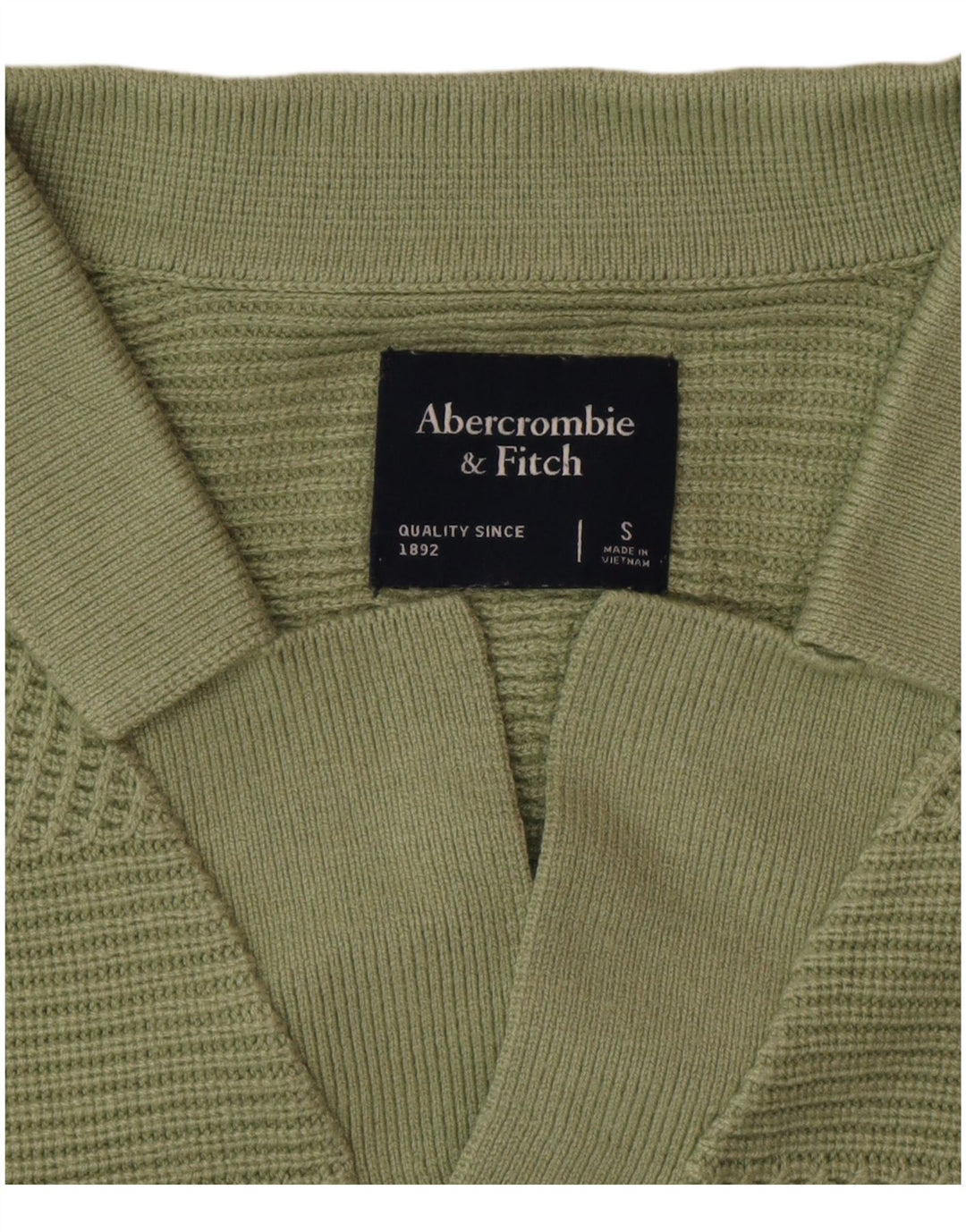 Abercrombie & Fitch Camisa De Punto De Manga Corta Para Hombre Verde Pequeño
