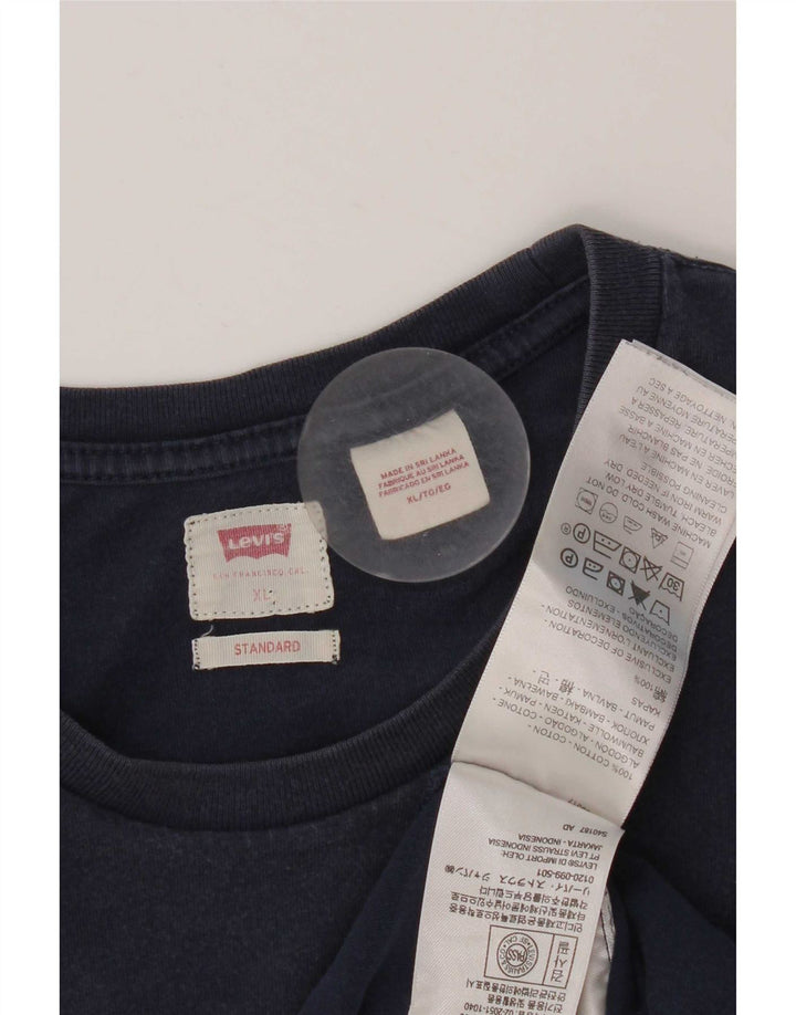 Levi's Hombre Camiseta Top XL Azul Marino Algodón