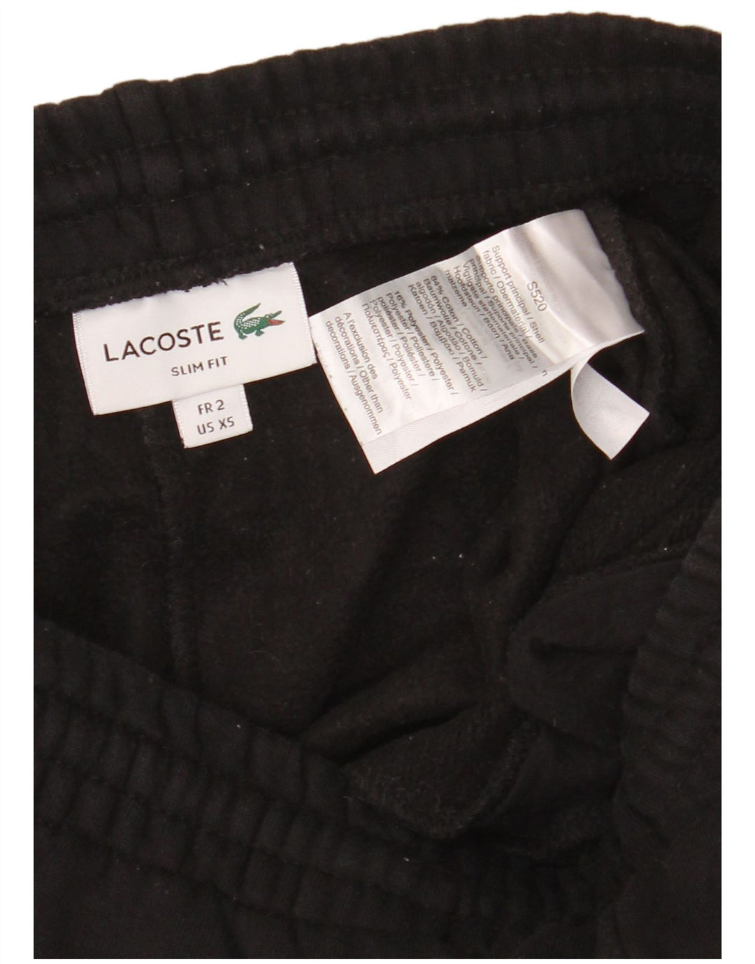 LACOSTE Pantalón de chándal slim fit para hombre Joggers Talla 2 XS Algodón negro