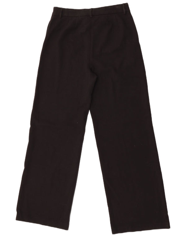 Marks & Spencer Pantalones chinos de pierna ancha para mujer UK 12 Medium W32 L43 Negro