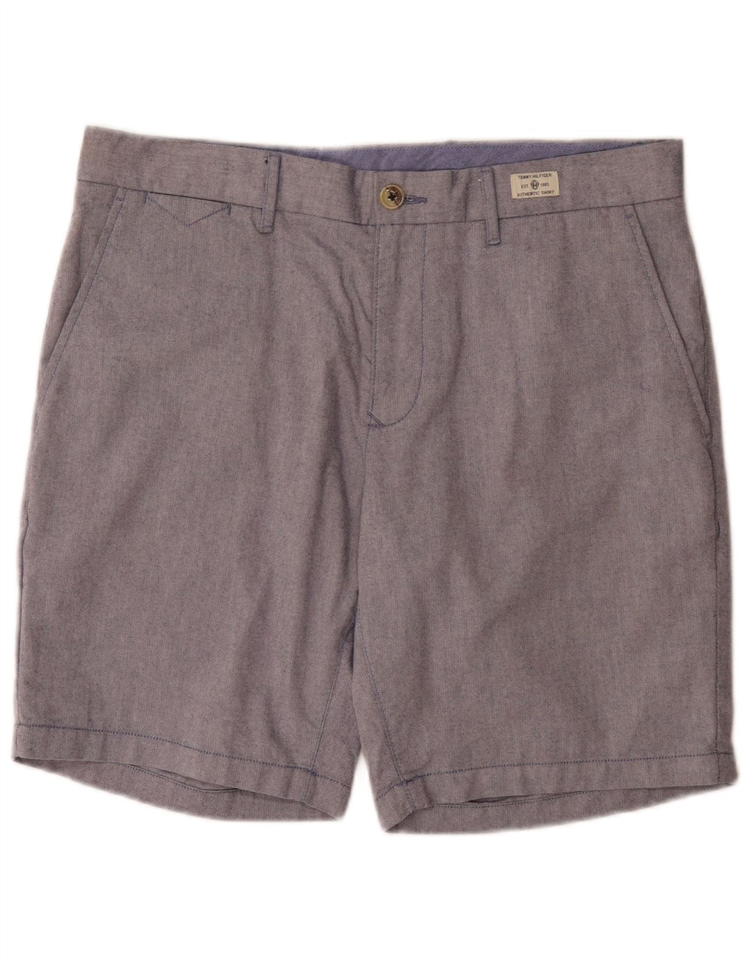 Tommy Hilfiger Pantalones cortos chinos regulares para hombre W34 Algodón azul grande