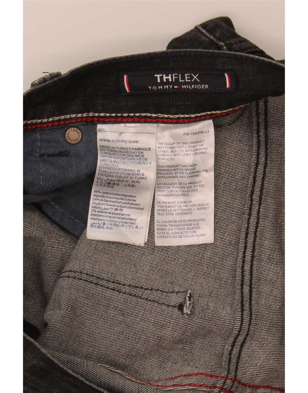 Tommy Hilfiger Vaqueros ajustados para hombre W30 L32 Algodón negro
