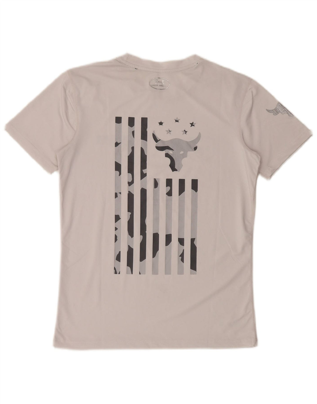 Under Armour Camiseta con gráfico Heat Gear para hombre, parte superior mediana de poliéster blanco