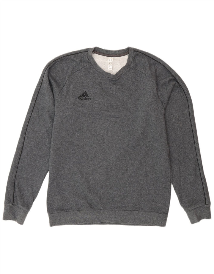 Adidas Hombre Sudadera Jumper Gris Medio Algodón