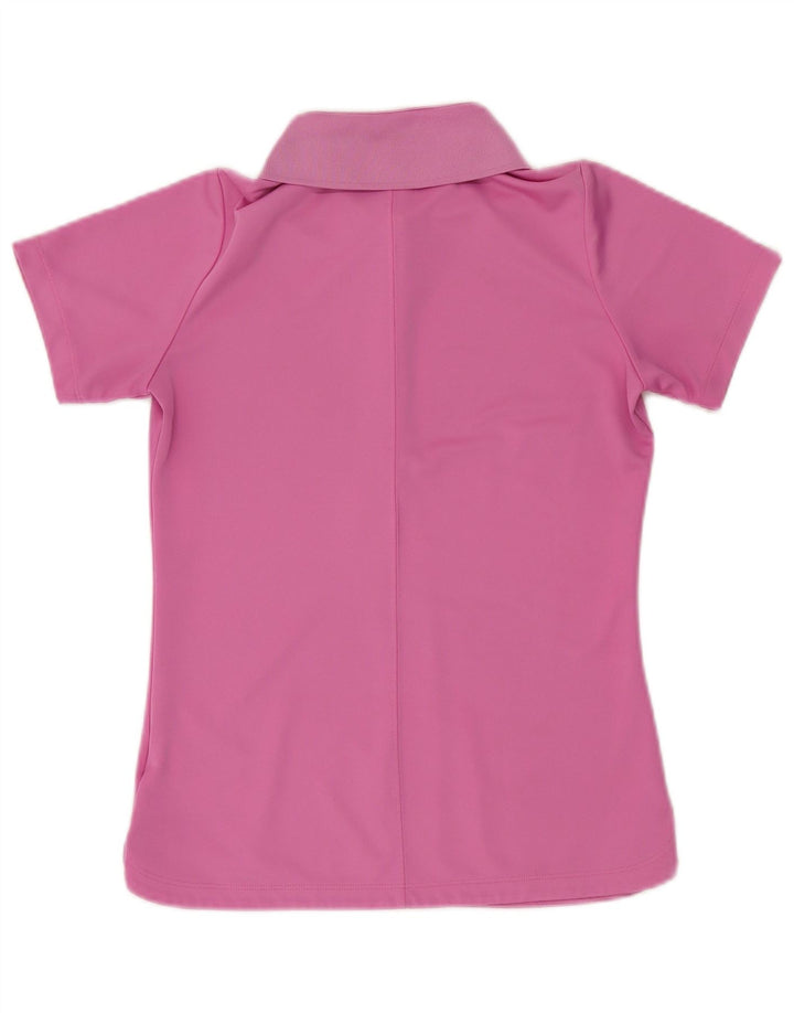 NIKE Polo Dri Fit para Mujer UK 12 Poliéster Rosa Mediano