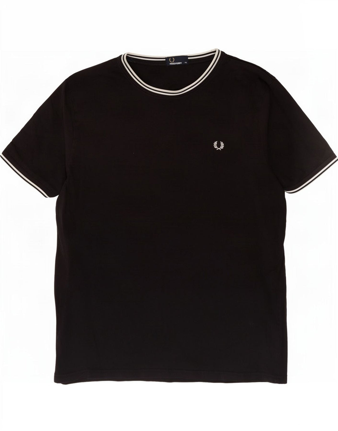 Fred Perry Camiseta Hombre Top 2XL Algodón Negro