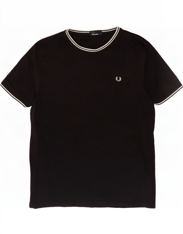 Fred Perry Camiseta Hombre Top 2XL Algodón Negro
