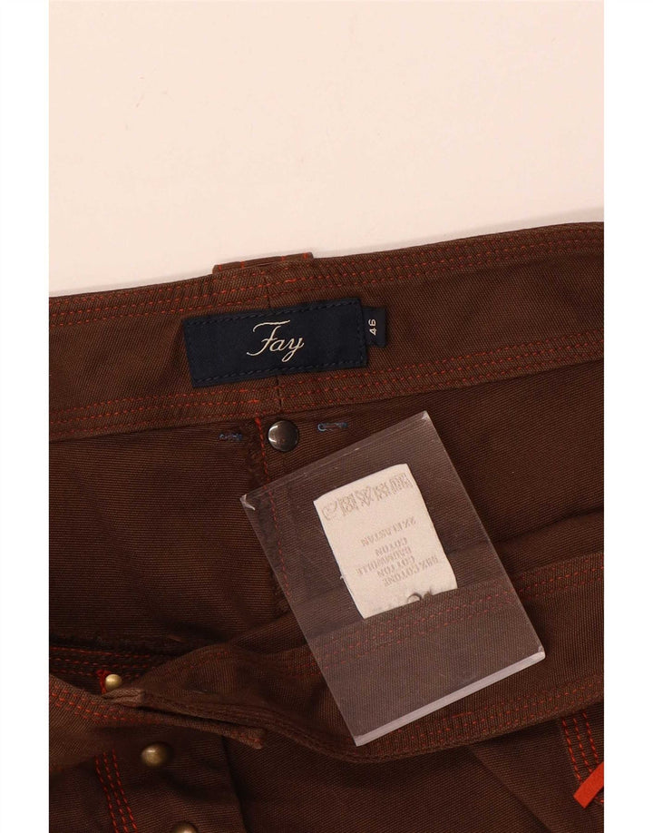 Pantalones cortos casuales para mujer Fay IT 46 Large W32 Algodón marrón