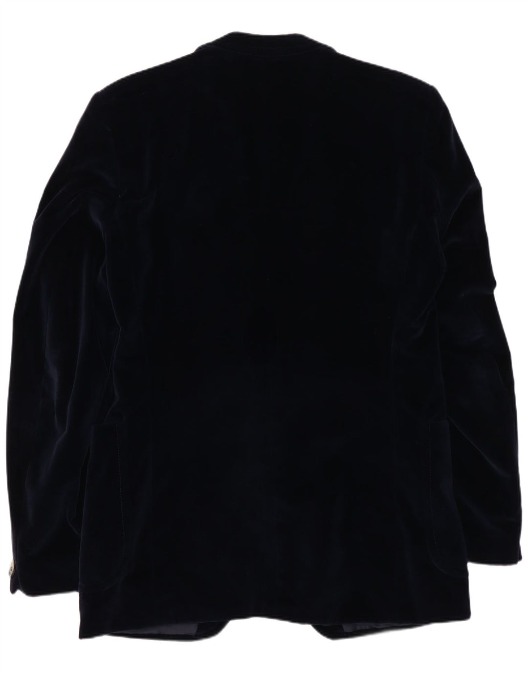 Chaqueta blazer vintage de terciopelo con 2 botones para hombre UK 38 Azul marino mediano