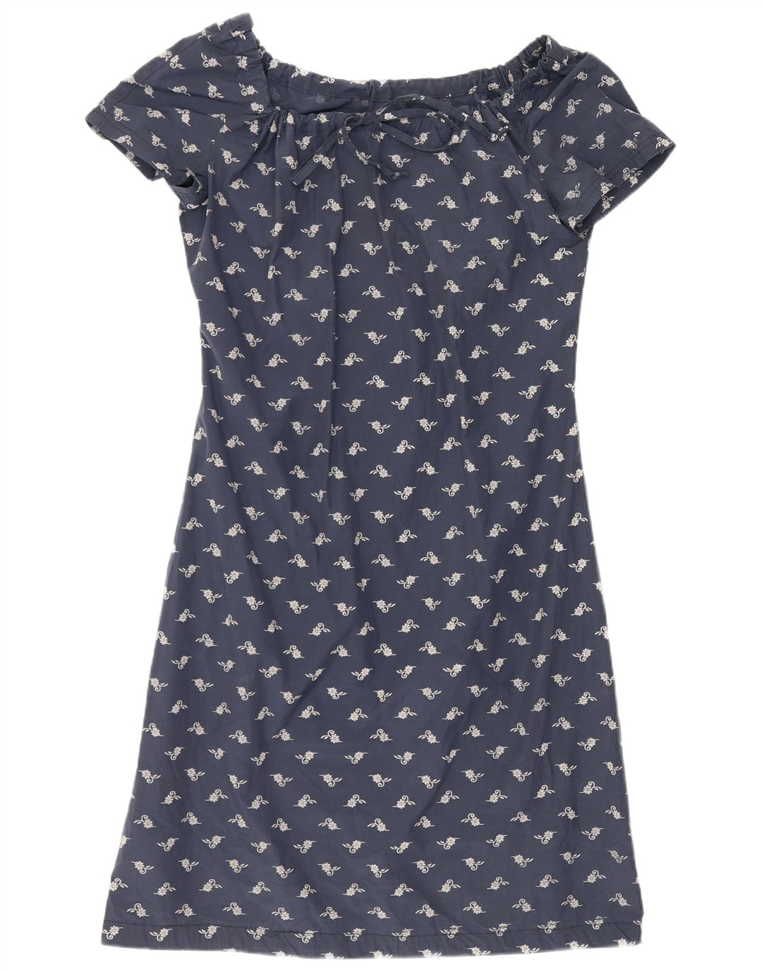 Superga Vestido con Hombros Descubiertos para Mujer UK 8 Small Azul Marino