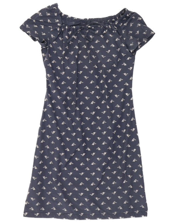 Superga Vestido con Hombros Descubiertos para Mujer UK 8 Small Azul Marino