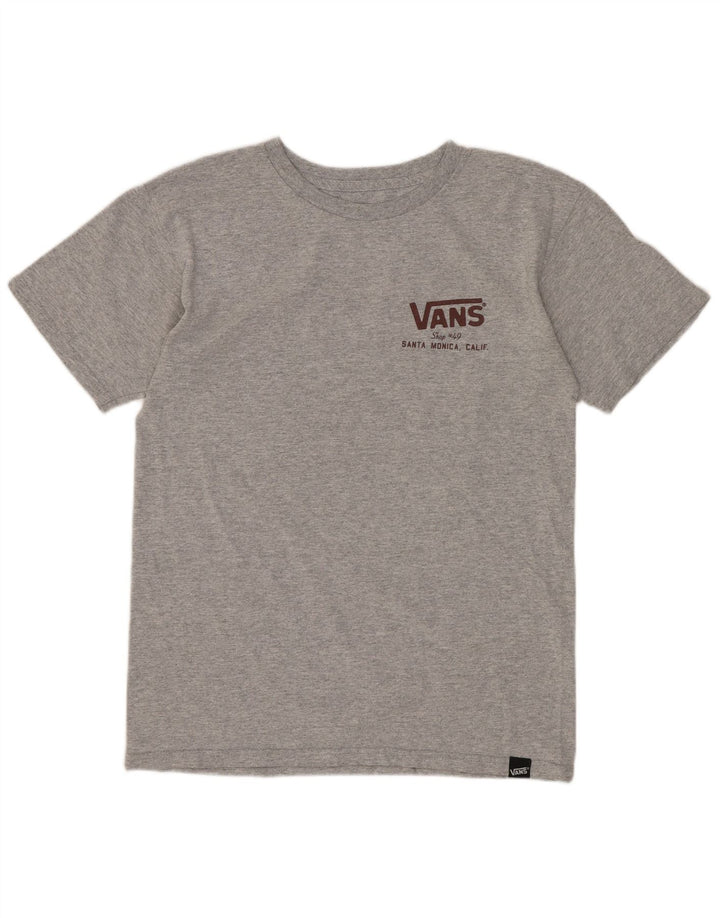 VANS Camiseta gráfica para mujer Top UK 10 Small Grey Cotton