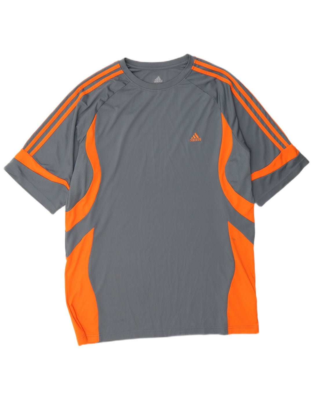 Adidas Hombre Climacool Camiseta Top XL Gris Colorblock Poliéster