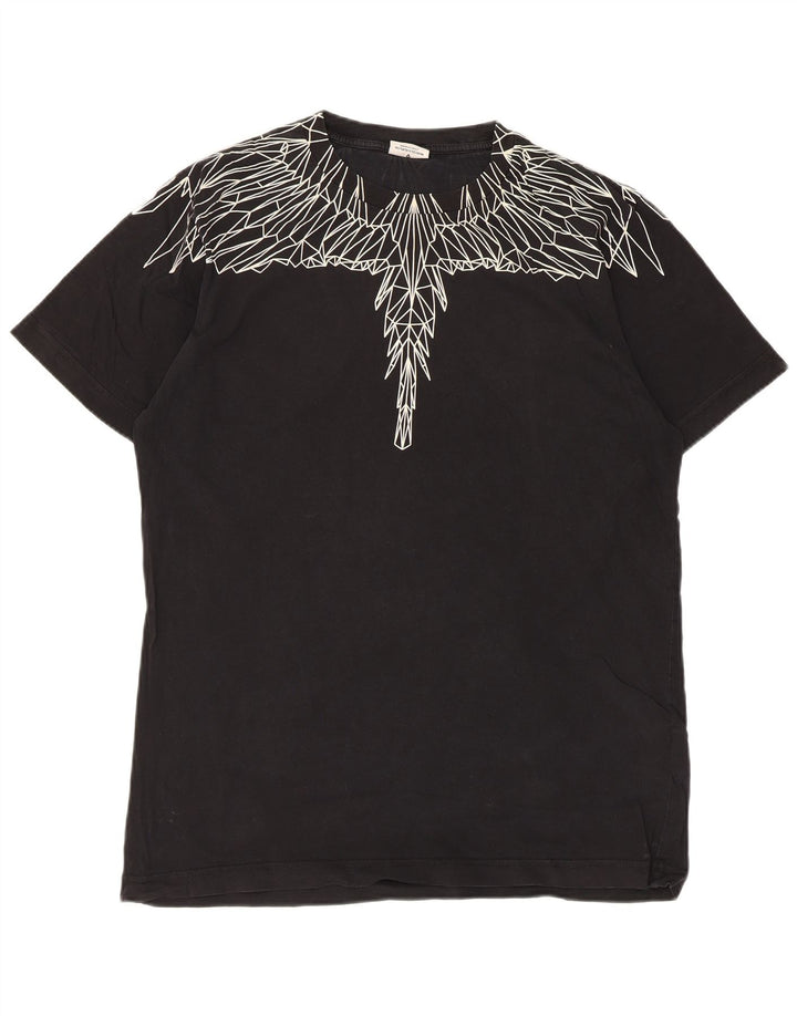 Marcelo Burlon Camiseta gráfica para hombre Top Medium Black Cotton