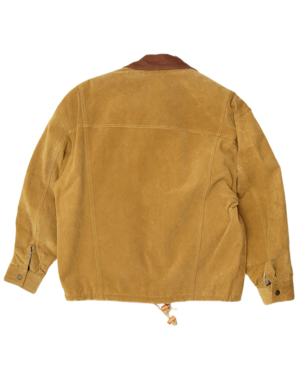 Front Line Chaqueta de ante para hombre UK 40 Cuero beige grande