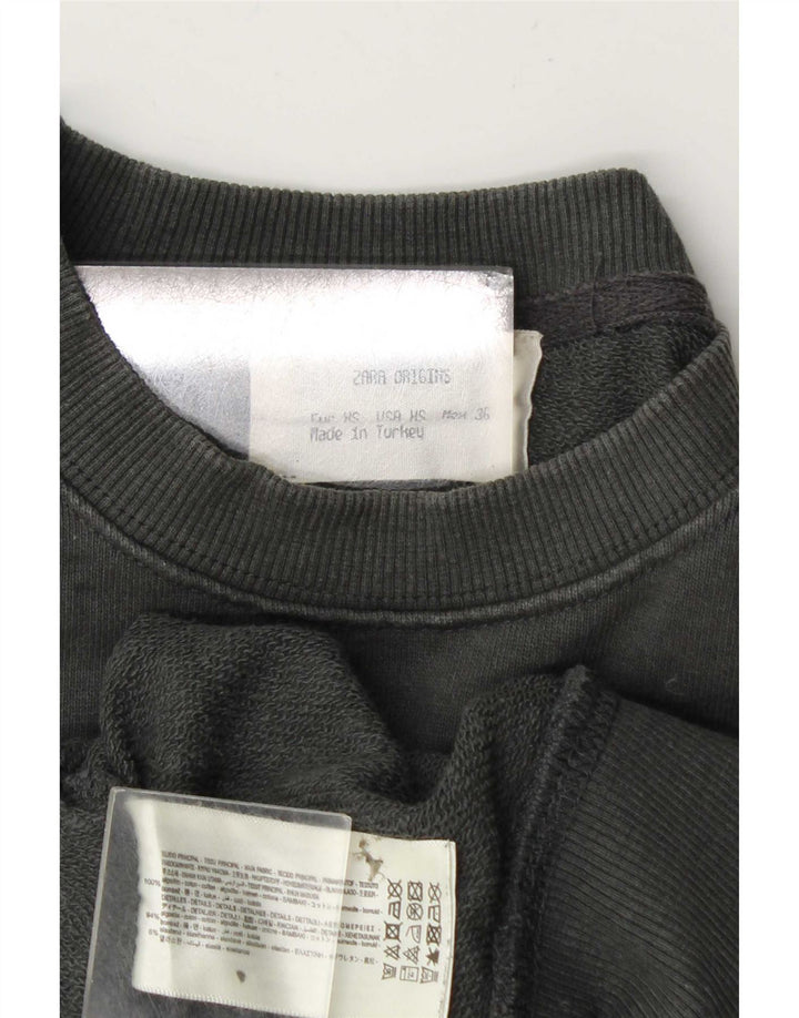 Zara Hombre Sudadera Jumper XS Gris Algodón