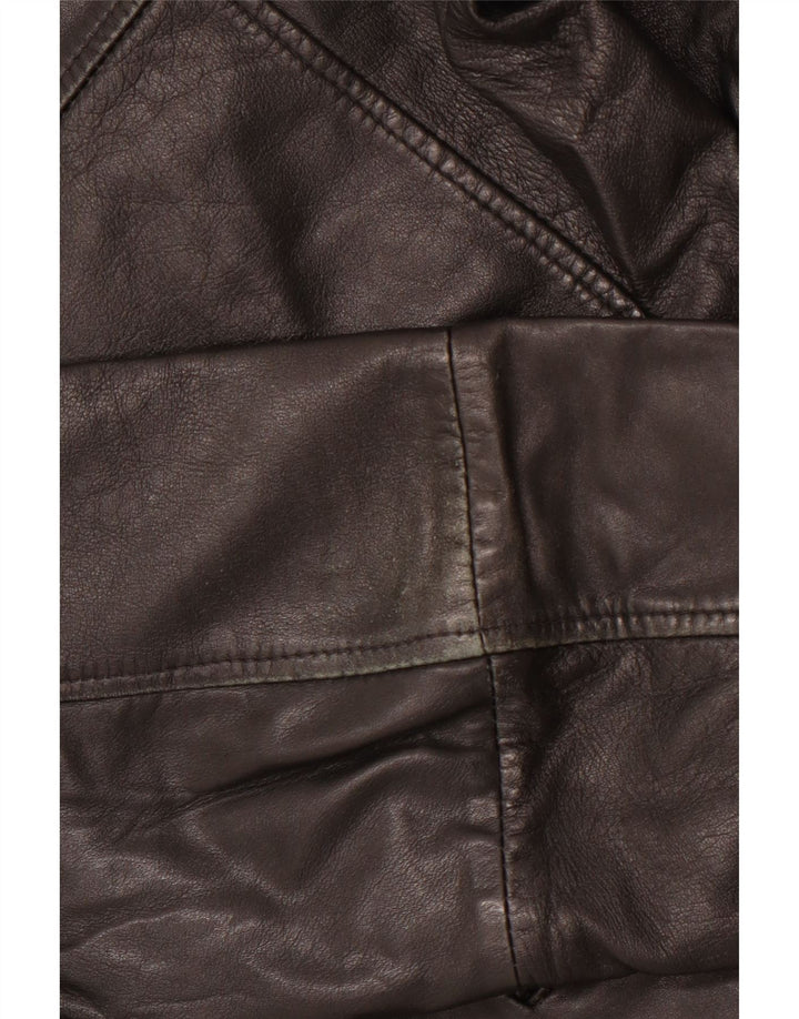 GIPSY BY MAURITIUS Chaqueta de cuero para mujer UK 44 Cuero negro grande