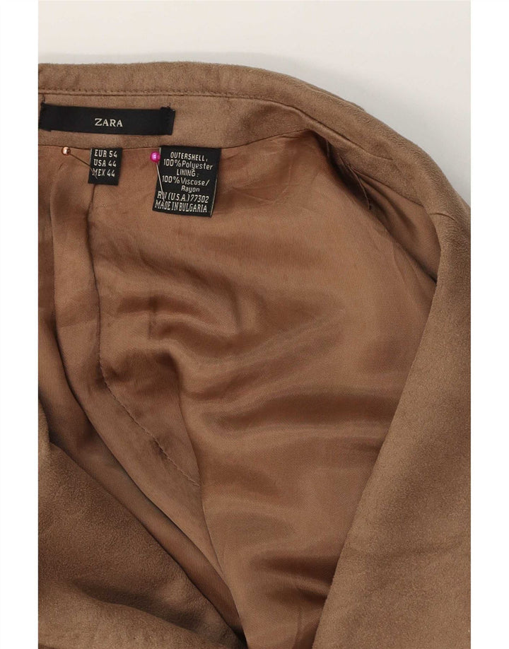 Zara Chaqueta Blazer De 2 Botones Para Hombre EU 54 XL Poliéster Beige