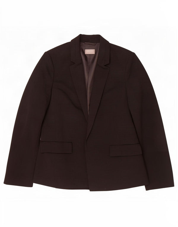 Chaqueta tipo blazer abierta para mujer Oasis UK 44 Poliéster a rayas negras medianas