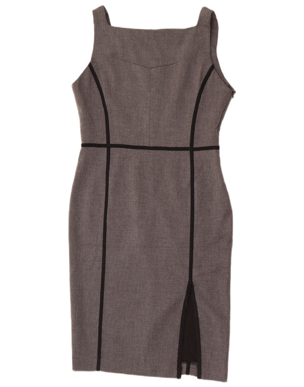 Zara Vestido tubo sin mangas para mujer UK 44 Poliéster gris grande