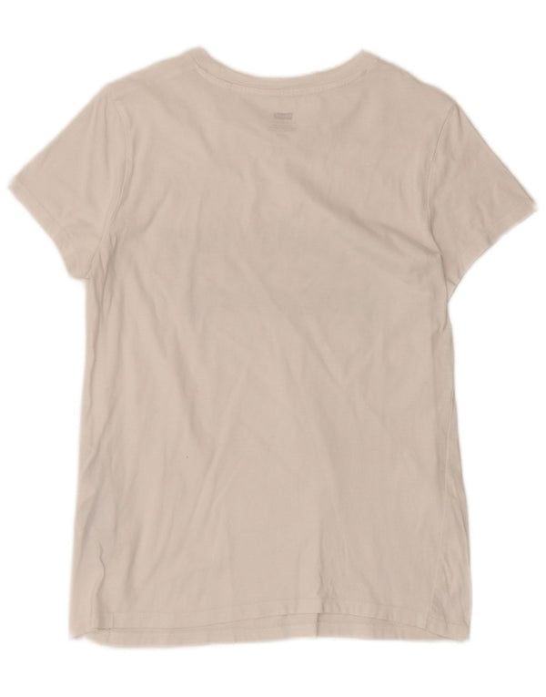 Levi's Womens Graphic T-Shirt Top UK 10 Small White Cotton