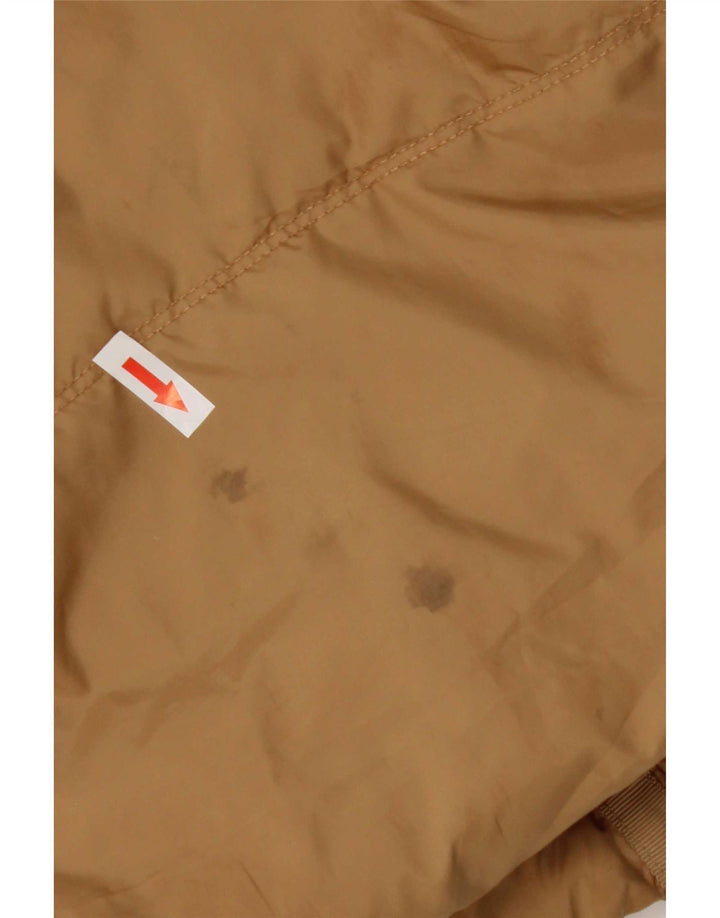 Tommy Hilfiger Abrigo acolchado con capucha para mujer UK 10 Small Marrón Poliéster