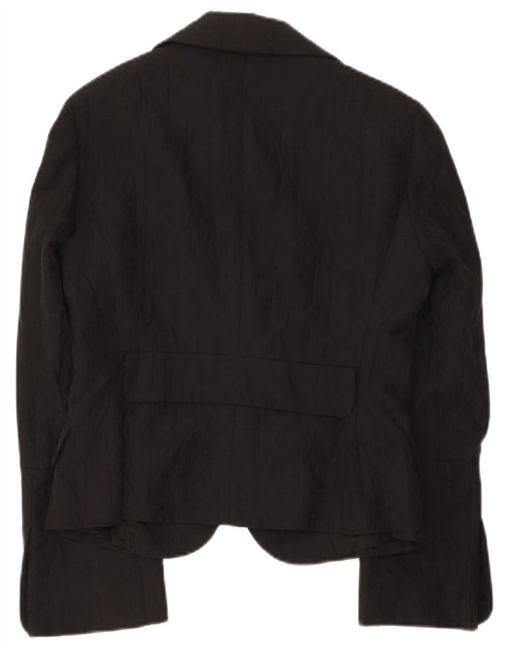Max & Co. Chaqueta tipo blazer de 2 botones para mujer UK 44 Grande Algodón negro