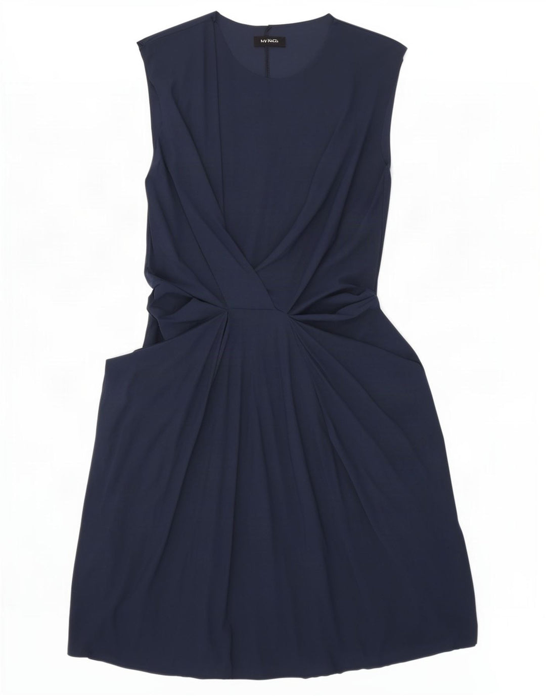 Max&Co. Vestido evasé sin mangas para mujer UK 44 Large Poliamida azul marino