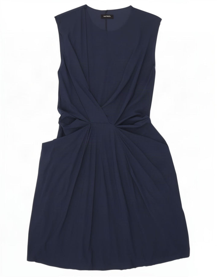 Max&Co. Vestido evasé sin mangas para mujer UK 44 Large Poliamida azul marino