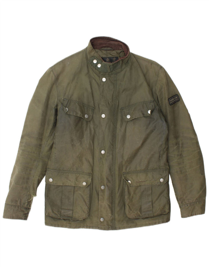 Barbour Chaqueta de algodón encerado para hombre Reino Unido 36 Algodón verde pequeño