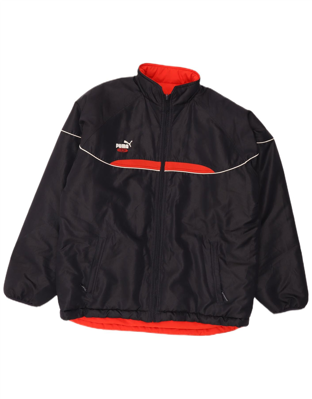 Puma Chaqueta acolchada reversible para hombre UK 44 2XL Azul marino Colorblock