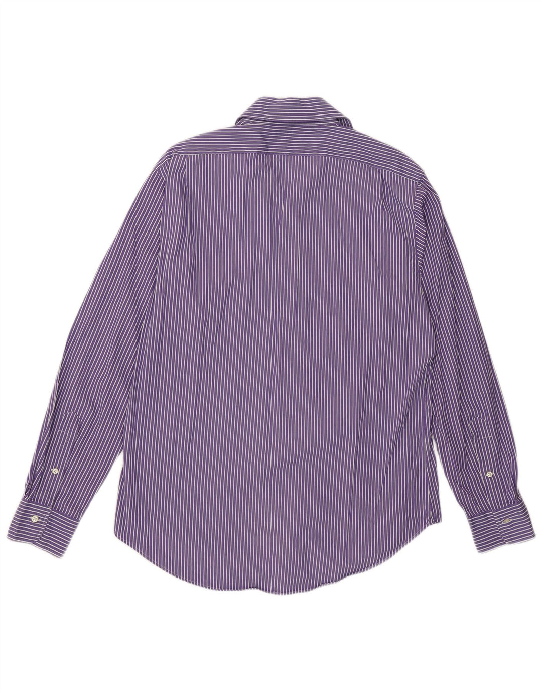 Polo Ralph Lauren Camisa Regent para hombre Talla 16 Algodón rayado morado grande