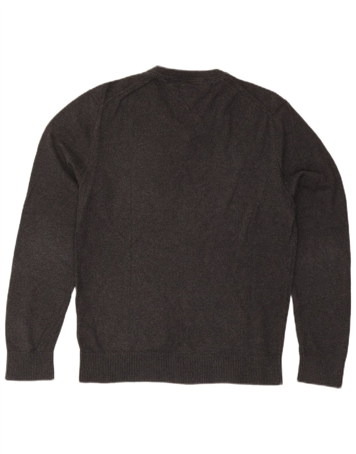 Tommy Hilfiger Jersey con Cuello en V para Hombre de algodón Gris Medio