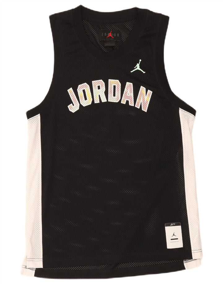 Jordan - Camiseta sin mangas con gráfico para hombre (talla pequeña), color negro y poliéster