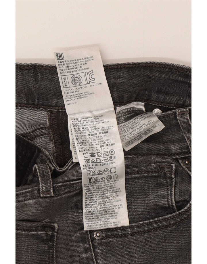 Vaqueros pitillo Levi's para mujer W26 L34 Algodón gris