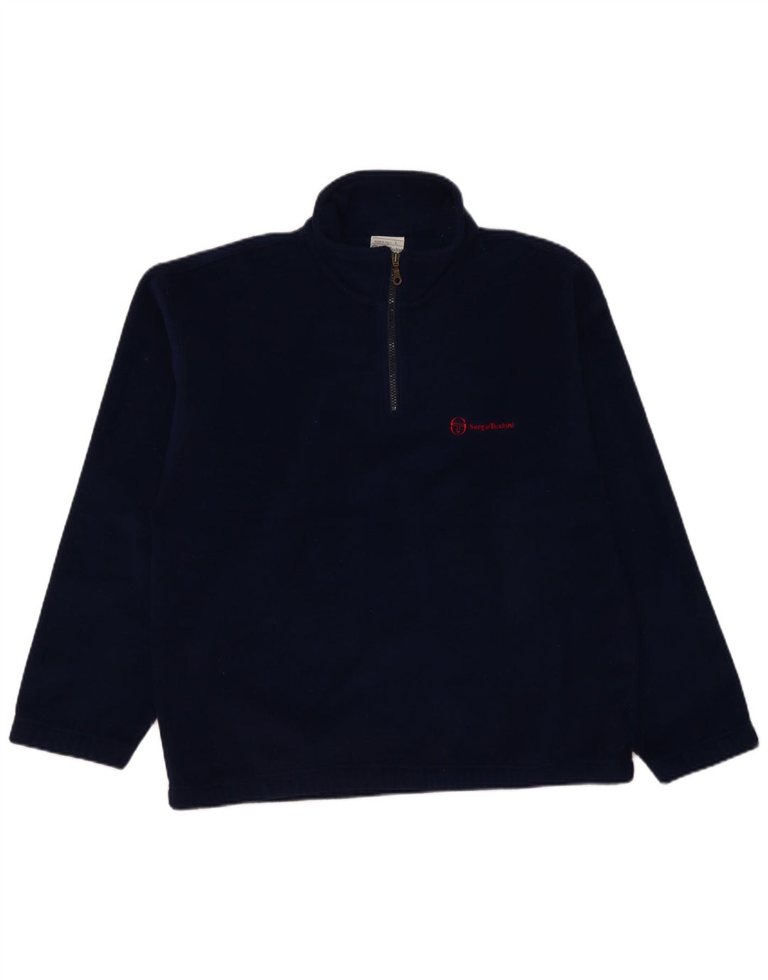 Sergio Tacchini Jersey de forro polar con cuello y cremallera para hombre grande Poliéster azul marino