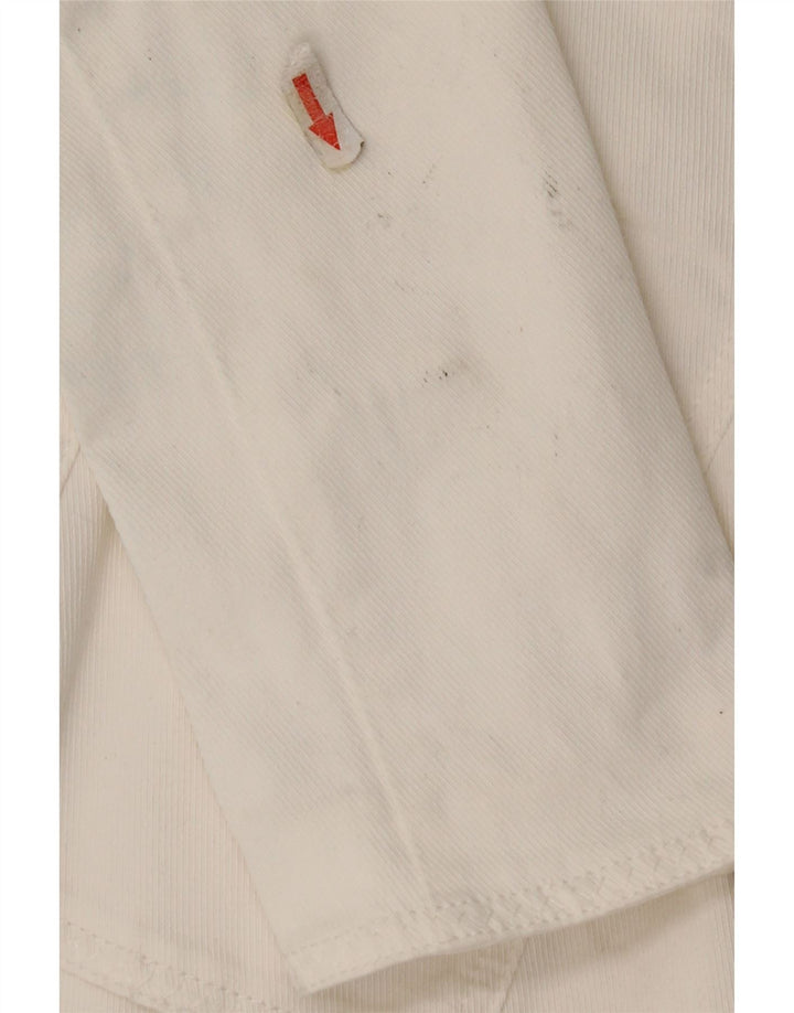 Armani Jeans Chaqueta Blazer de 3 Botones para Mujer UK 10 Small White Cotton