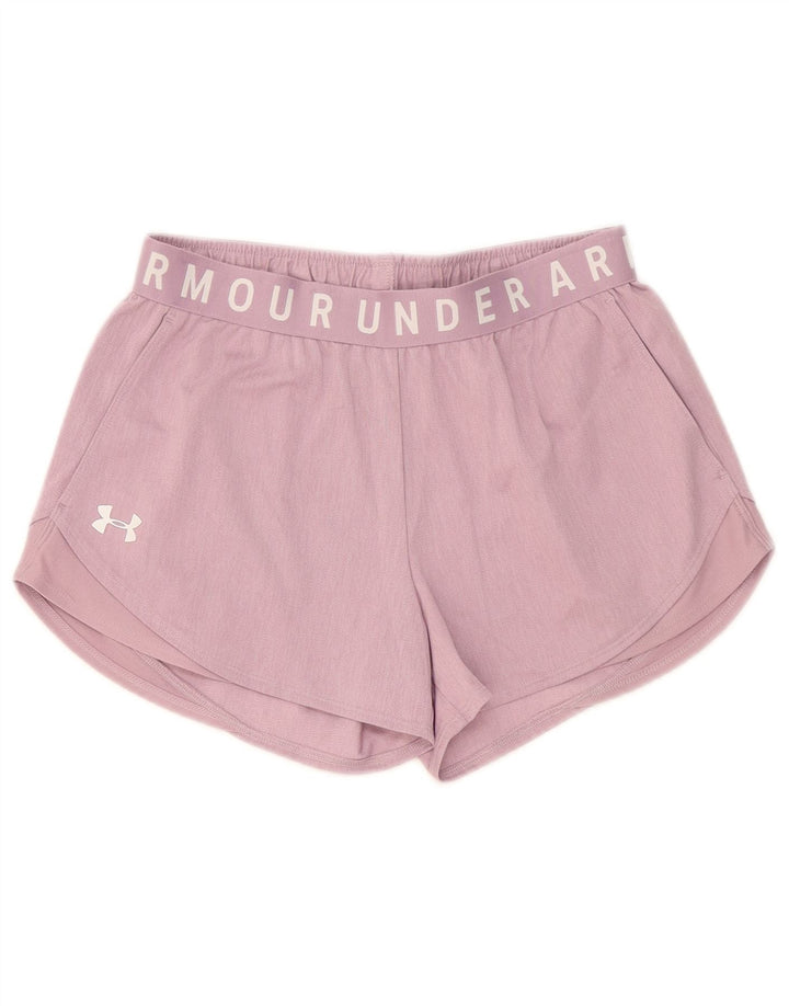 Under Armour Pantalones cortos deportivos gráficos para mujer Reino Unido 10 Pequeño poliéster rosa