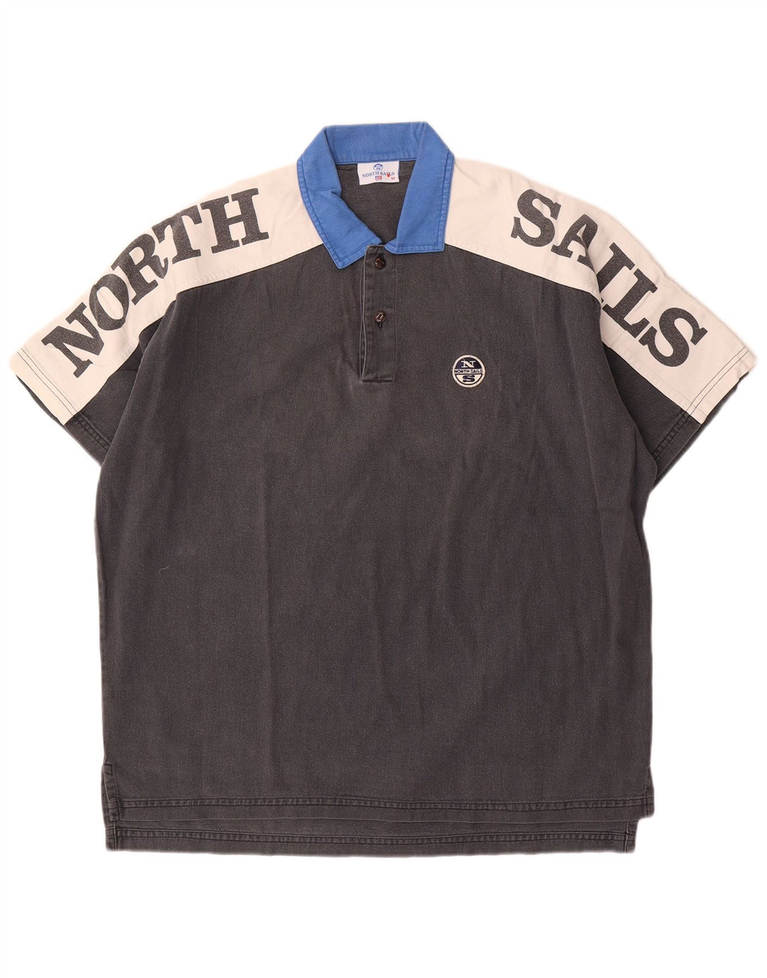 North Sails Polo De Hombre Con Estampado De Algodón Color Block Gris Medio