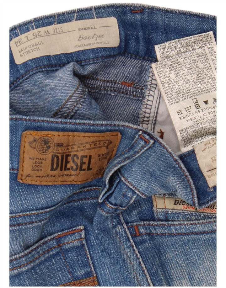 Diesel Mujer Bootzee Slim Bootcut Jeans W25 L30 Algodón Azul