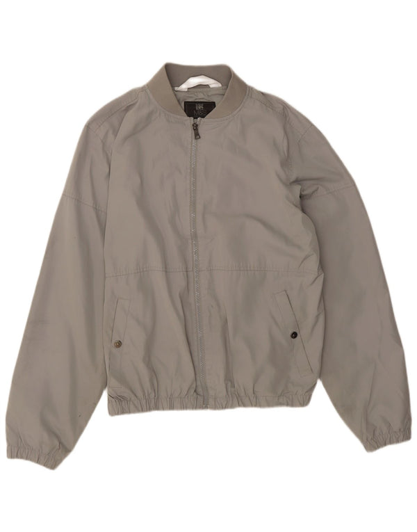 Marks & Spencer Chaqueta Bomber para Hombre UK 40 Grande Poliéster Gris