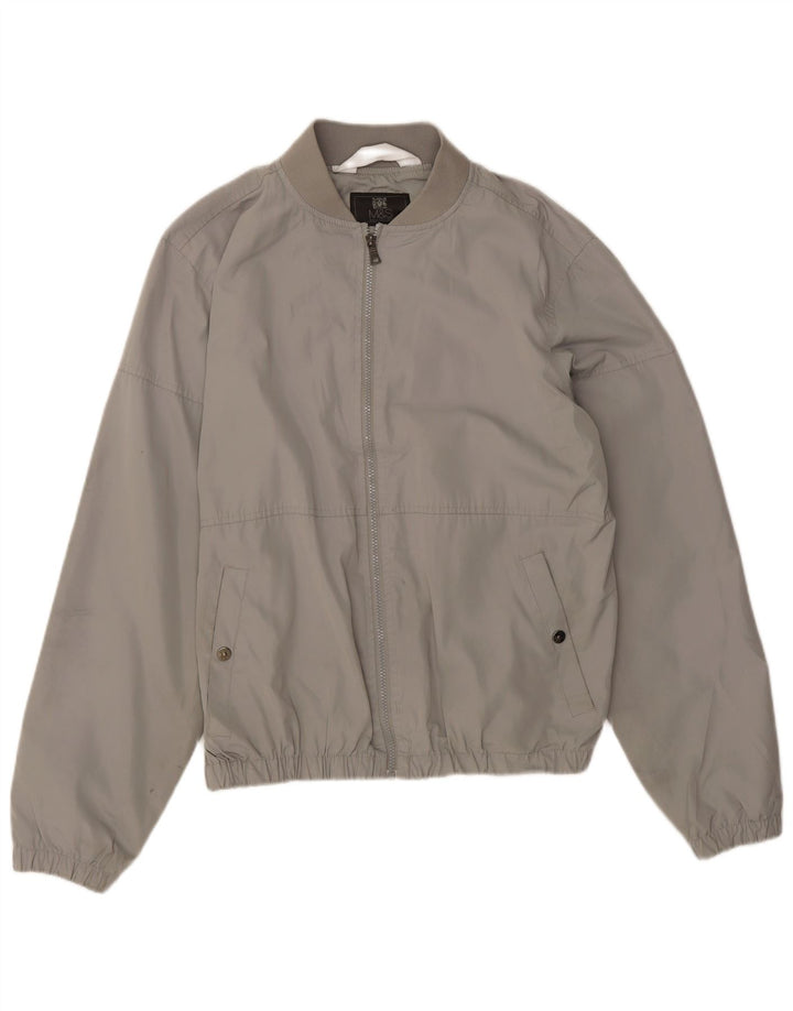 Marks & Spencer Chaqueta Bomber para Hombre UK 40 Grande Poliéster Gris