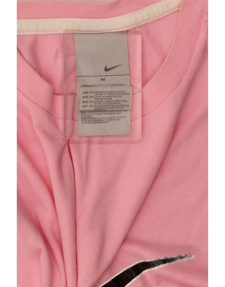 Nike Camiseta gráfica para hombre Top de algodón rosa medio