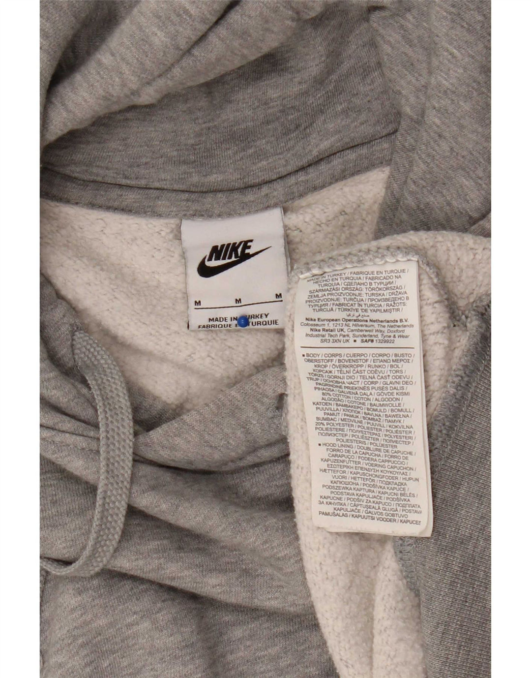 Sudadera Con Capucha Nike Hombre Gris Medio Algodón