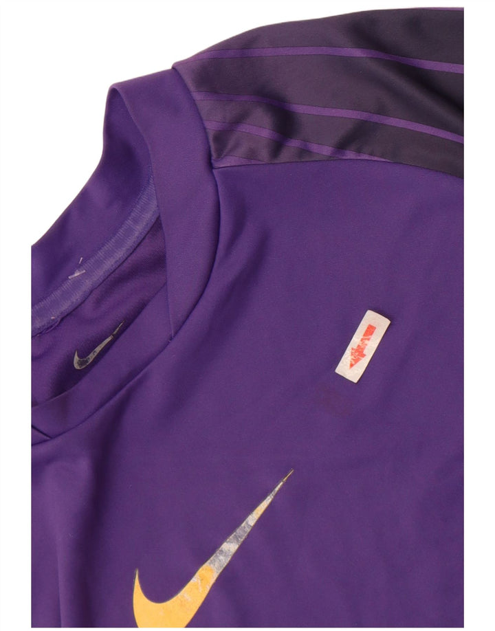 Nike - Camiseta Dri Fit para hombre, poliéster color block, color morado medio