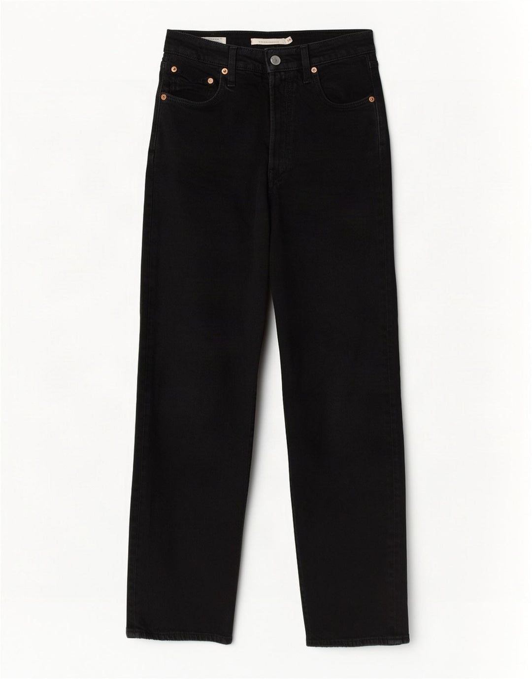 Vaqueros Levi's Ribcage Rectos Mujer W24 L27 Algodón Negro