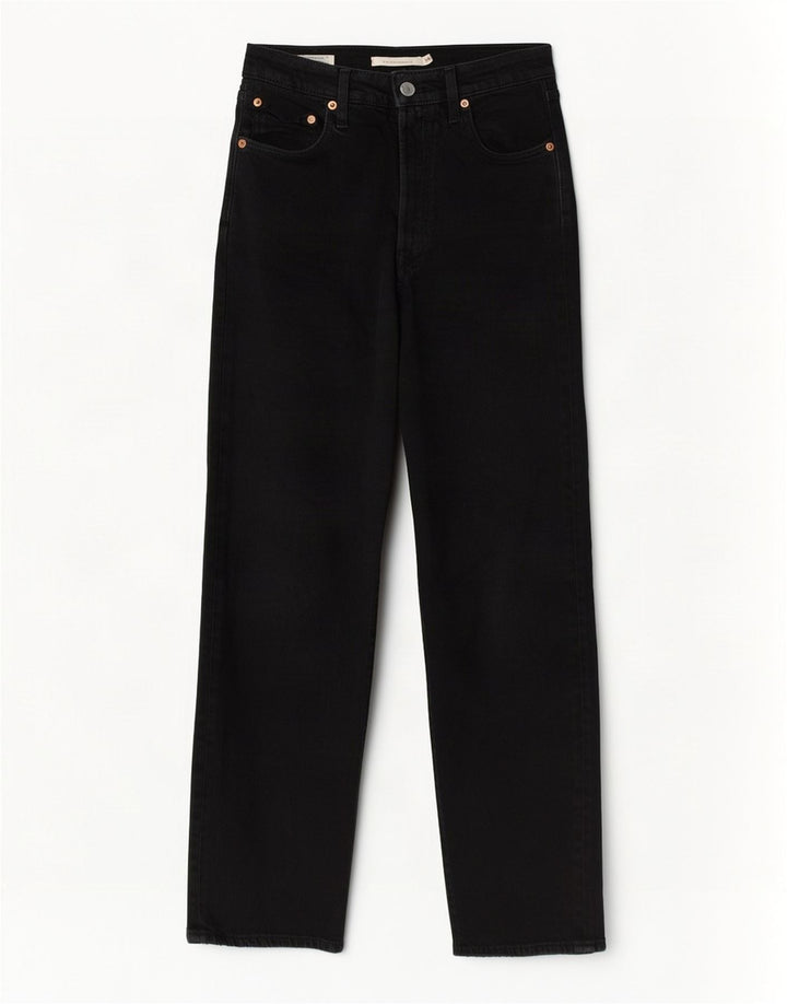 Vaqueros Levi's Ribcage Rectos Mujer W24 L27 Algodón Negro